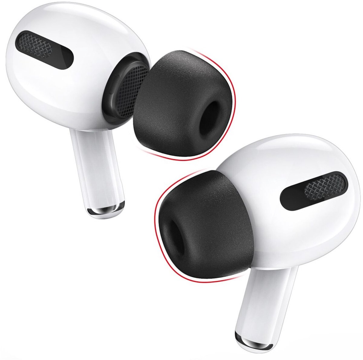 3 Pack Memory Foam Small Dopjes Oordopjes Vervanging Tips Geschikt voor AirPods Pro (1e & 2e Generatie)