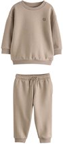 Next - Jongens - Set van top met ronde hals en joggingbroek - Naturel