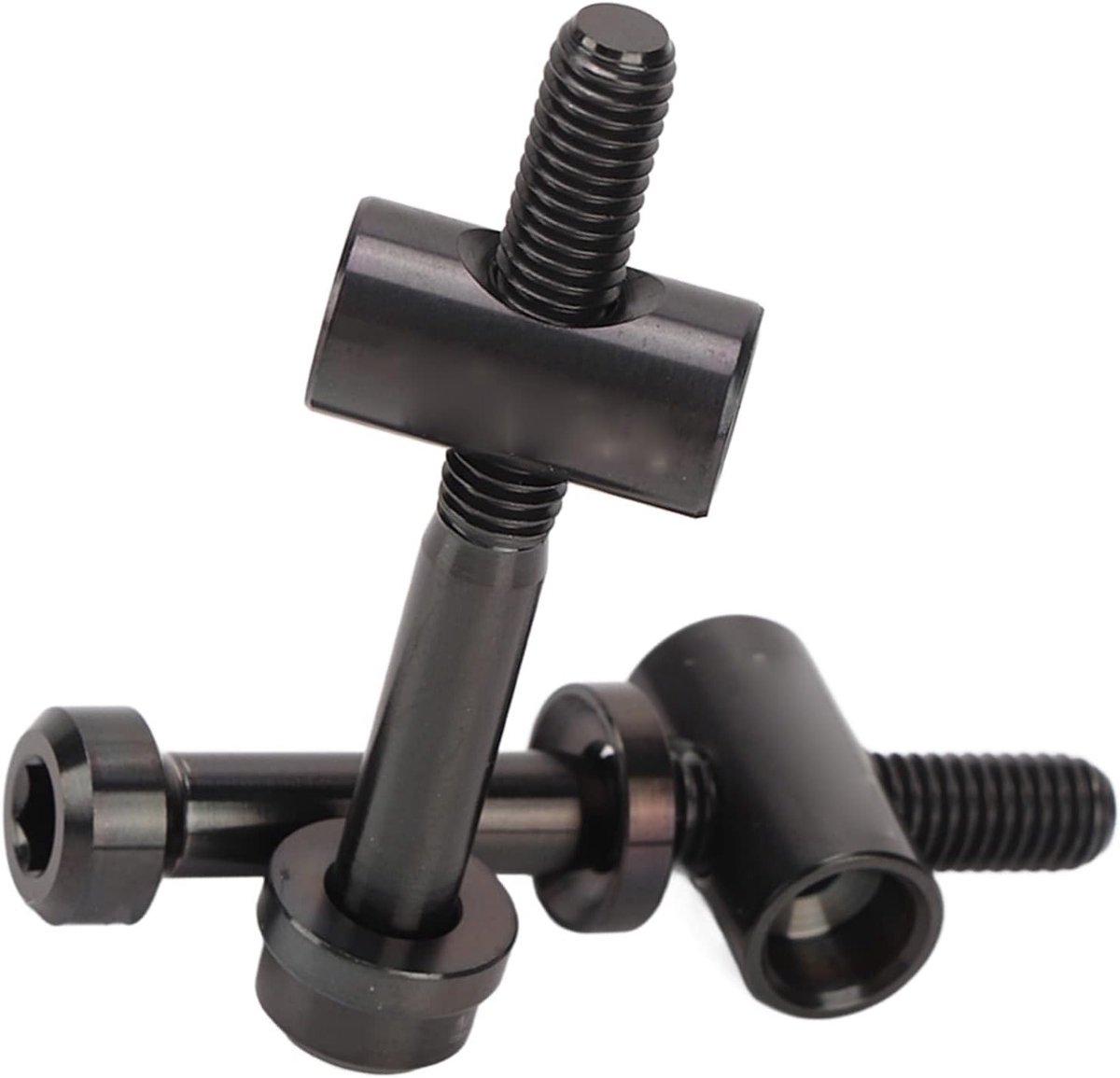 Fietszadelpenschroeven M5 x 40 mm - hoogwaardige titanium bevestigingsschroeven voor zadelpen - reserveonderdelen voor fietsen en accessoires, duurzaam en lichtgewicht
