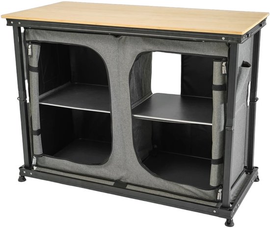 Happy Rhino - Kookkast Pindos DLX - Antraciet - Campingkast - 113 x 53 x 83 cm — afbeelding 5