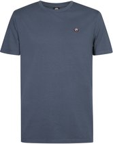 Petrol Industries T-Shirts Heren - Ronde Hals - Korte Mouwen - 100% Katoen - Met Logo - Basis Shirt - Herenkleding - Blauw - Maat XL