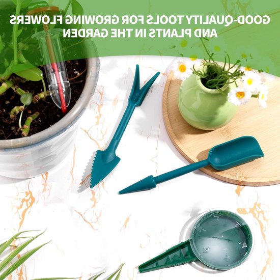 11-delige mini-handstrooier set - Kleine plastic zaaier, handmatige plantdispenser, plantstokje, verspeenstokje en wortelgereedschap voor sla, gras en spinazie van Merkloos	 — afbeelding 2