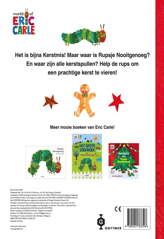 Het is bijna Kerstmis! Maar waar is Rupsje Nooitgenoeg? En waar zijn alle kerstspullen? Help de rups om een prachtige kerst te vieren!
