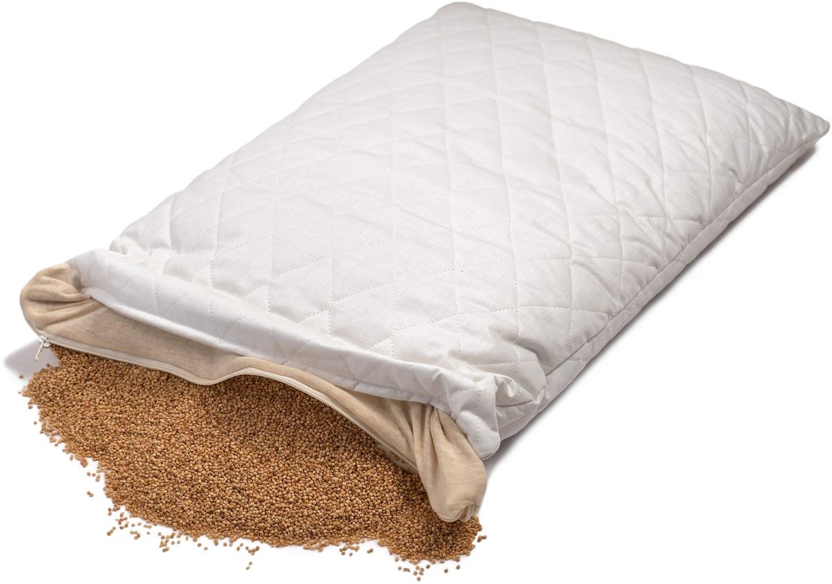Omgoods - Organic Millet Kussen 40 x 60 cm - Biologisch Kussen met Organische Vulling