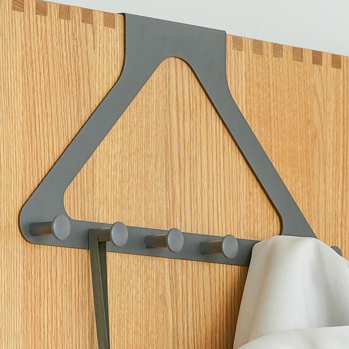 Omgoods - Grijze Deurhanger met 6 Haken voor Kleding en Sleutels