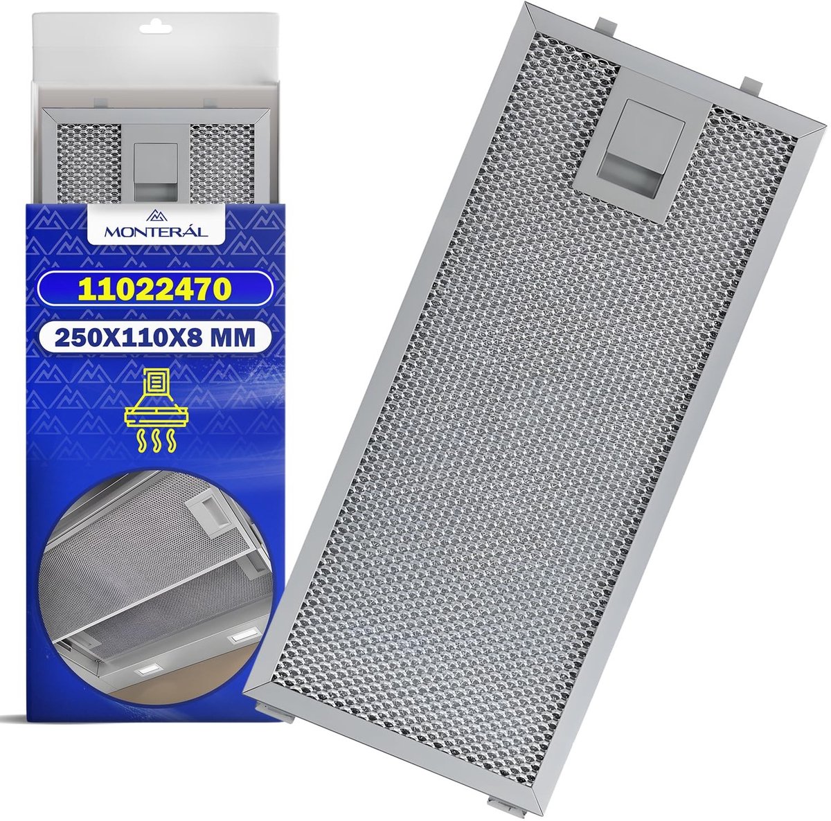 Omgoods - Aluminium Vetfilter voor Afzuigkap 250 x 110 mm - Geschikt voor Bosch en Siemens