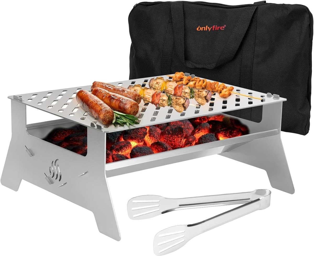 Omgoods - Mobiele Houtskool Grill - Grill met Draagtas