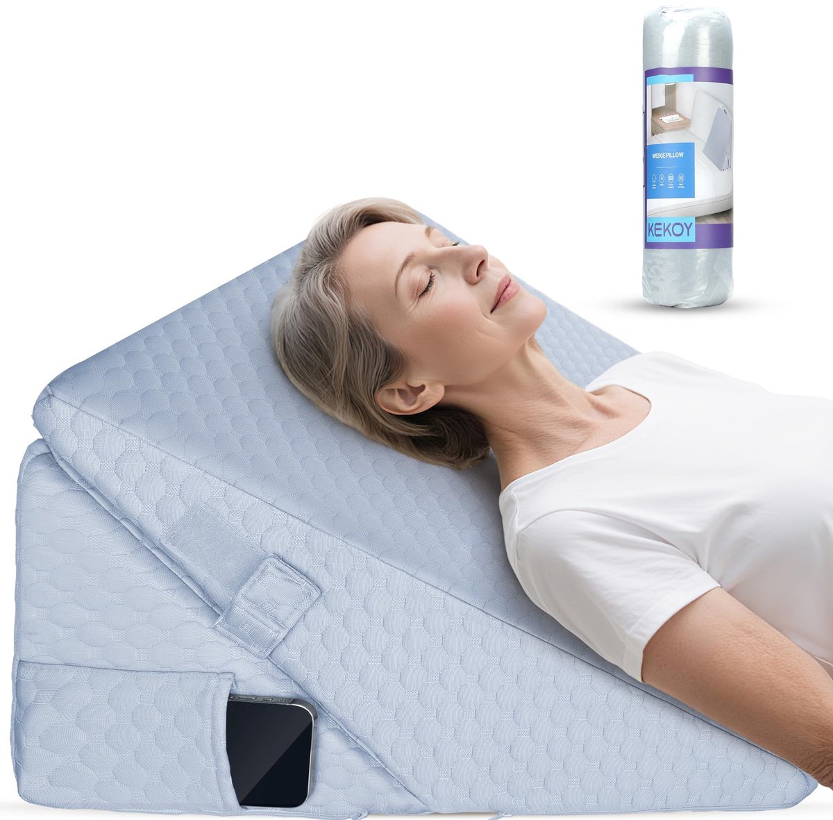 Omgoods - Verstelbaar Anti-Reflux Kussen voor Volwassenen - Geheugenschuim