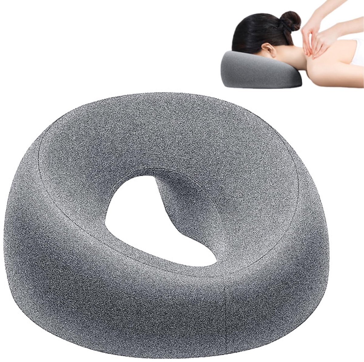 Omgoods - Massage Gezichtskussen U-Vorm met Hoofdeind, Ergonomisch Ontwerp voor Optimaal Comfort tijdens Massages