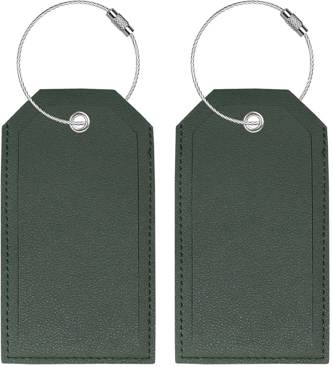 Omgoods - Bagage Labels 2-Pack - Goedgekeurde PU Lederen Koffer Tags