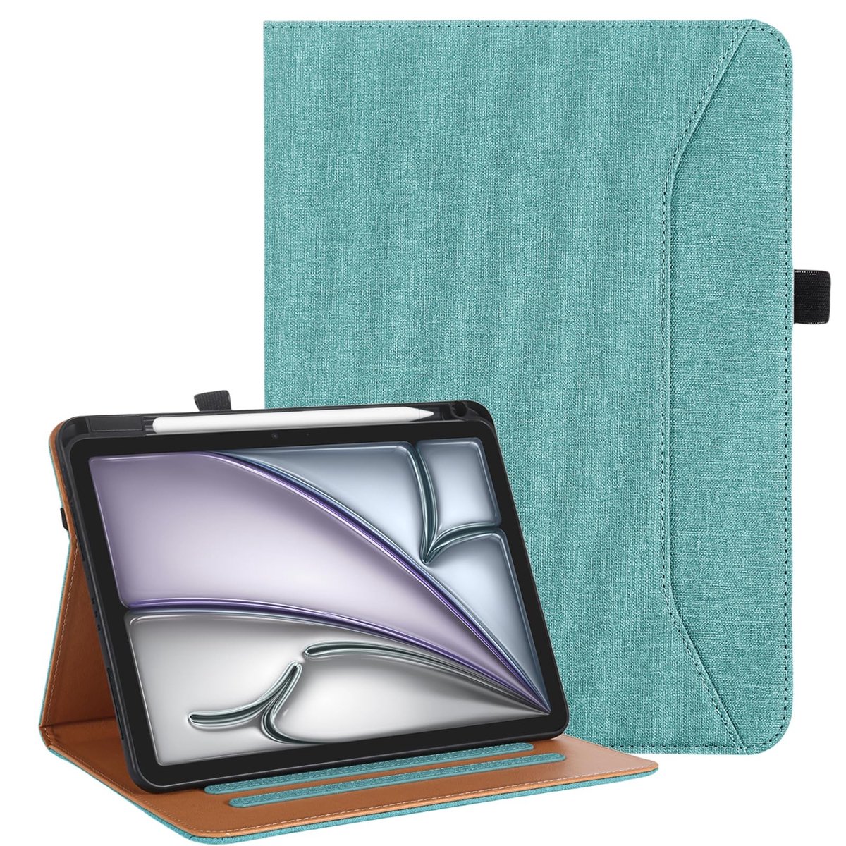 Omgoods - iPad Air Hoes 11 Inch 2025 met Penhouder - Voor M2 2024/M3 2025, Groen