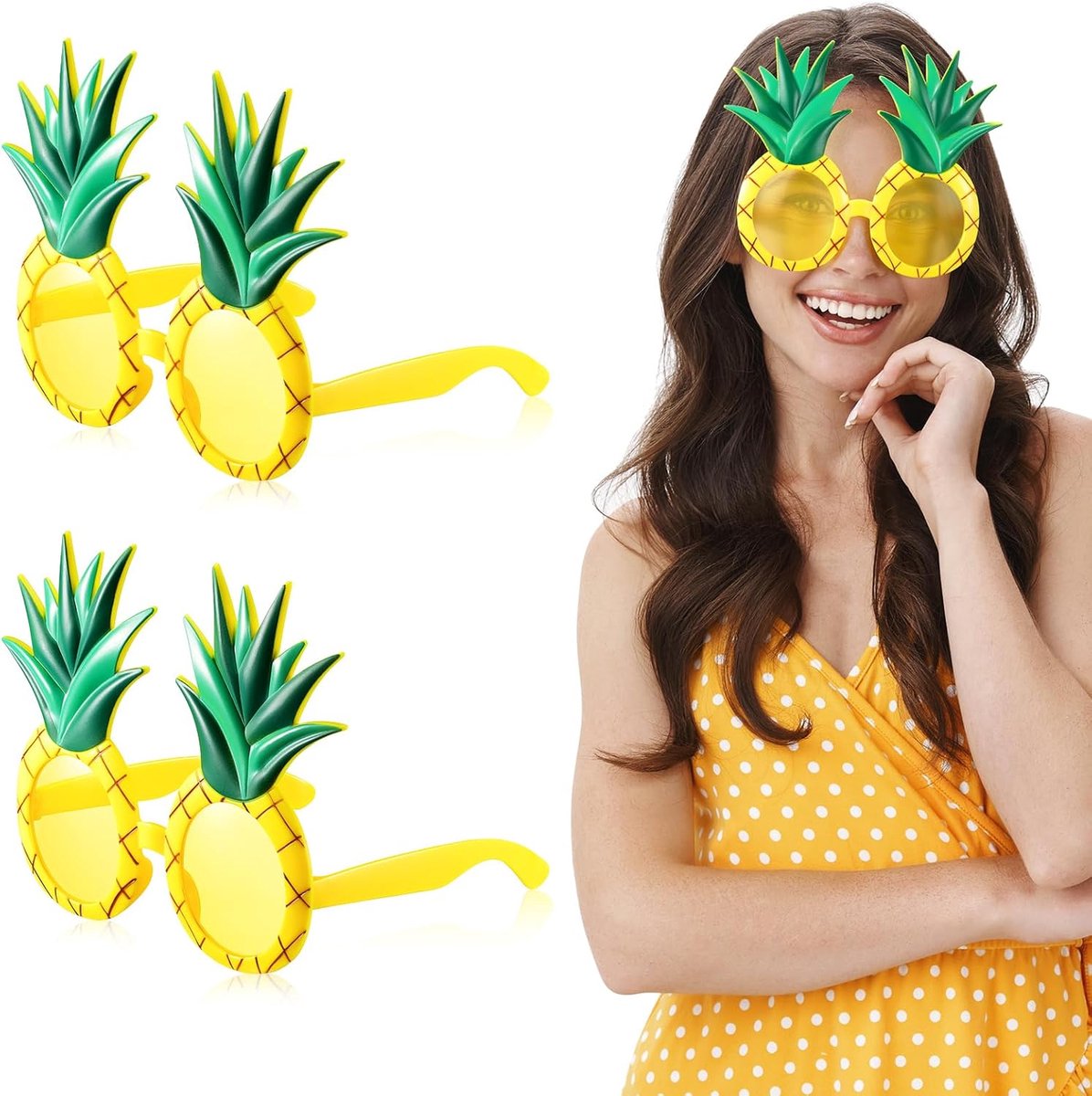 2 stuks zonnebril Luau Party Hawaiiaanse grappige brillen zomer strand thema rekwisieten nieuwigheid tropische kinderen party brillen frame verjaardagsfeestje decoraties voor carnaval