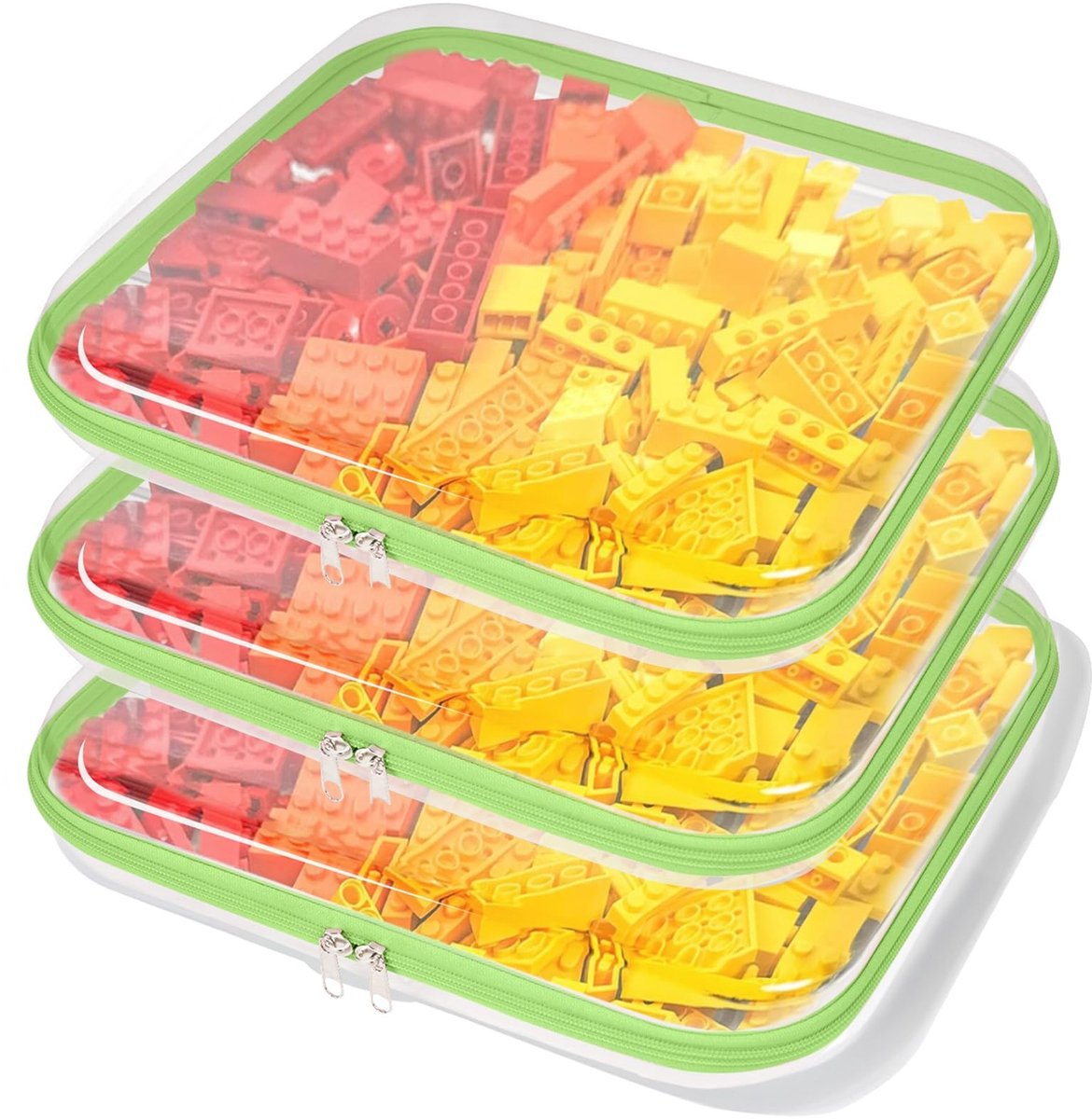 Omgoods - Transparante Dubbele Rits Toilettas - Waterdichte Reisopbergtas voor Cosmetica