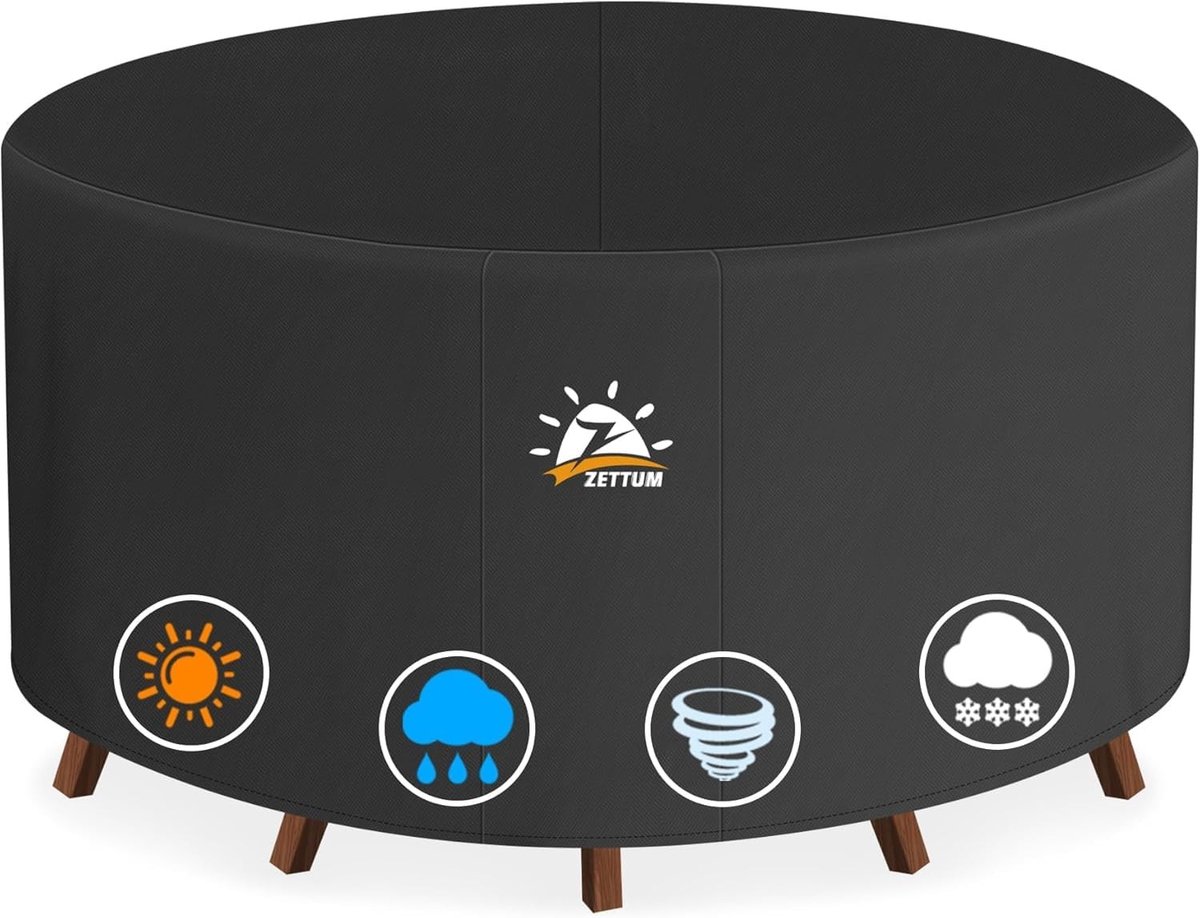 Omgoods - Ronde Tuinmeubel Cover Ø215 x 73 cm - Waterdicht en Sterk