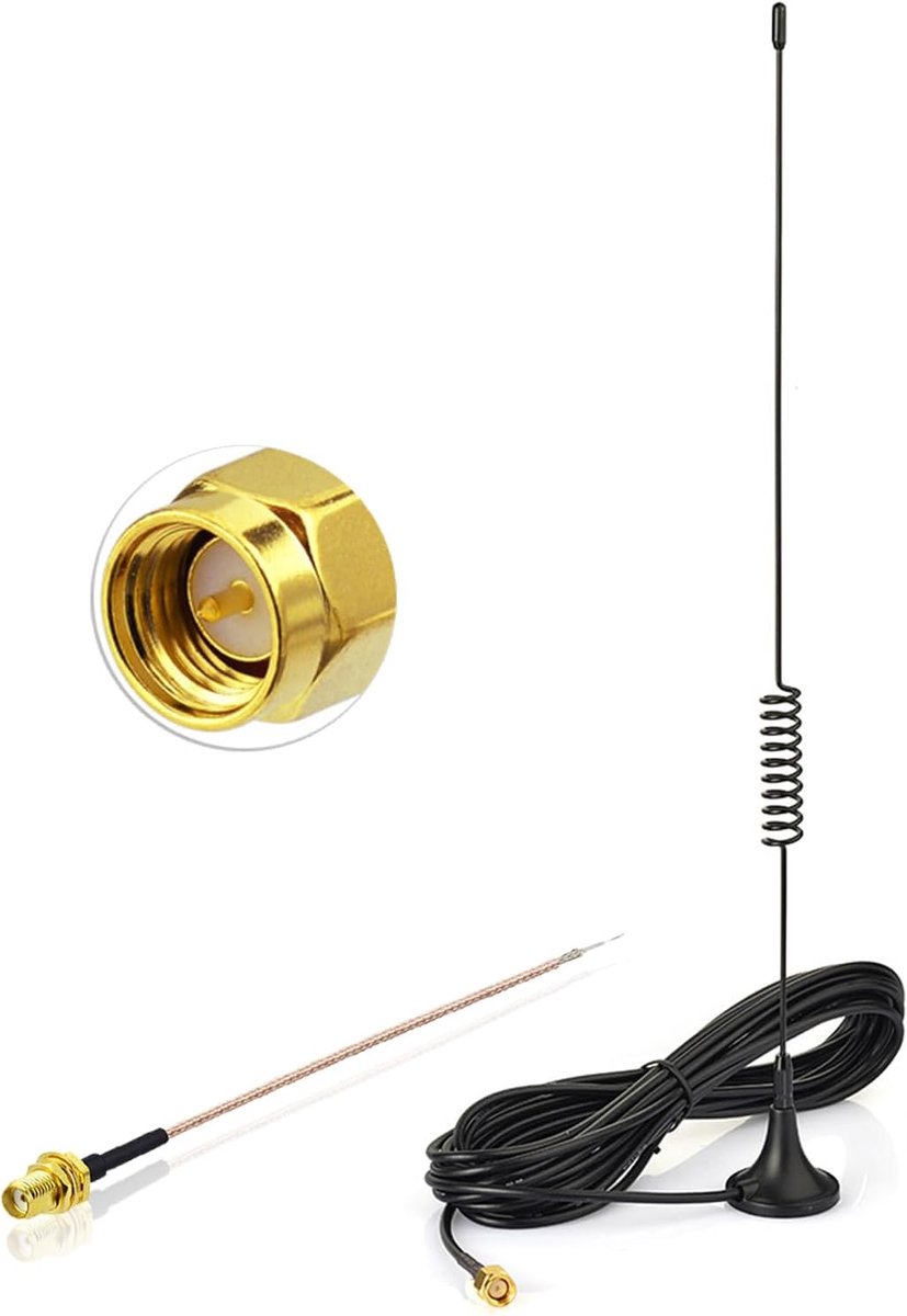 868 MHz LoRa antenne 5 dBi SMA-stekker antenne met magnetische voet 2 m RG174-kabel compatibel met Arduino SIM868 GSM GPRS GPS-module Homematic CCU3 CCU2 CCU1 radiomodule LoRa-module