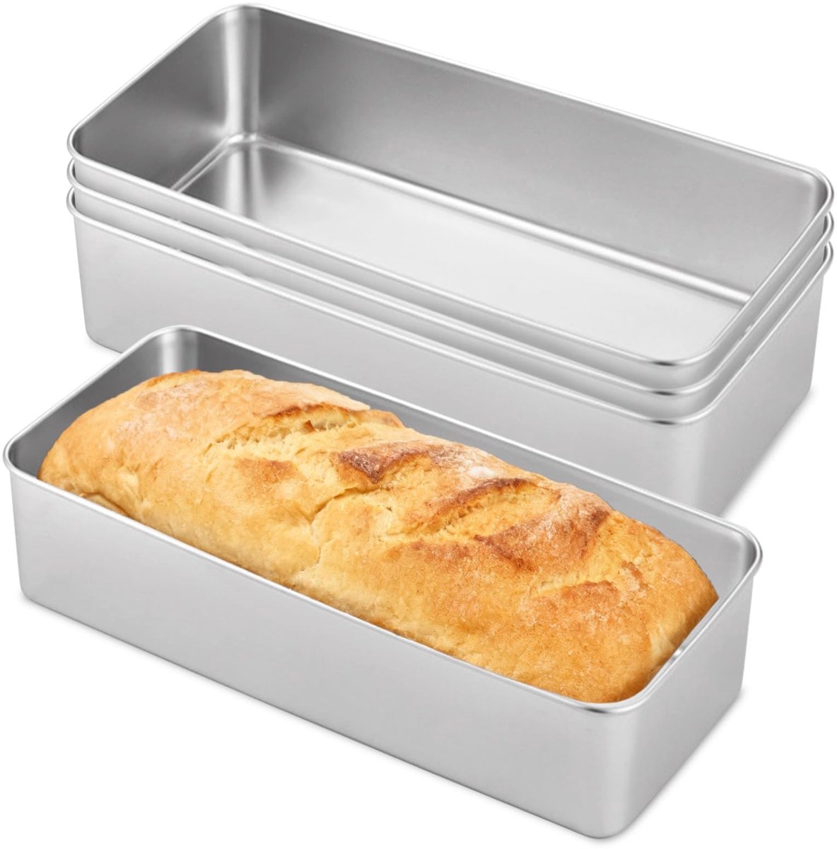 Omgoods - Bakvorm Set van 4 - Rectangles voor Brood en Taart