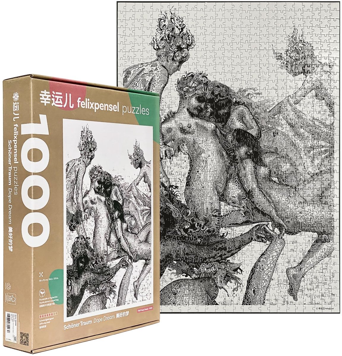 Omgoods - F. II P. Felix 1000 Stukjes Puzzel - Dope Dream - Klassieke Legpuzzel