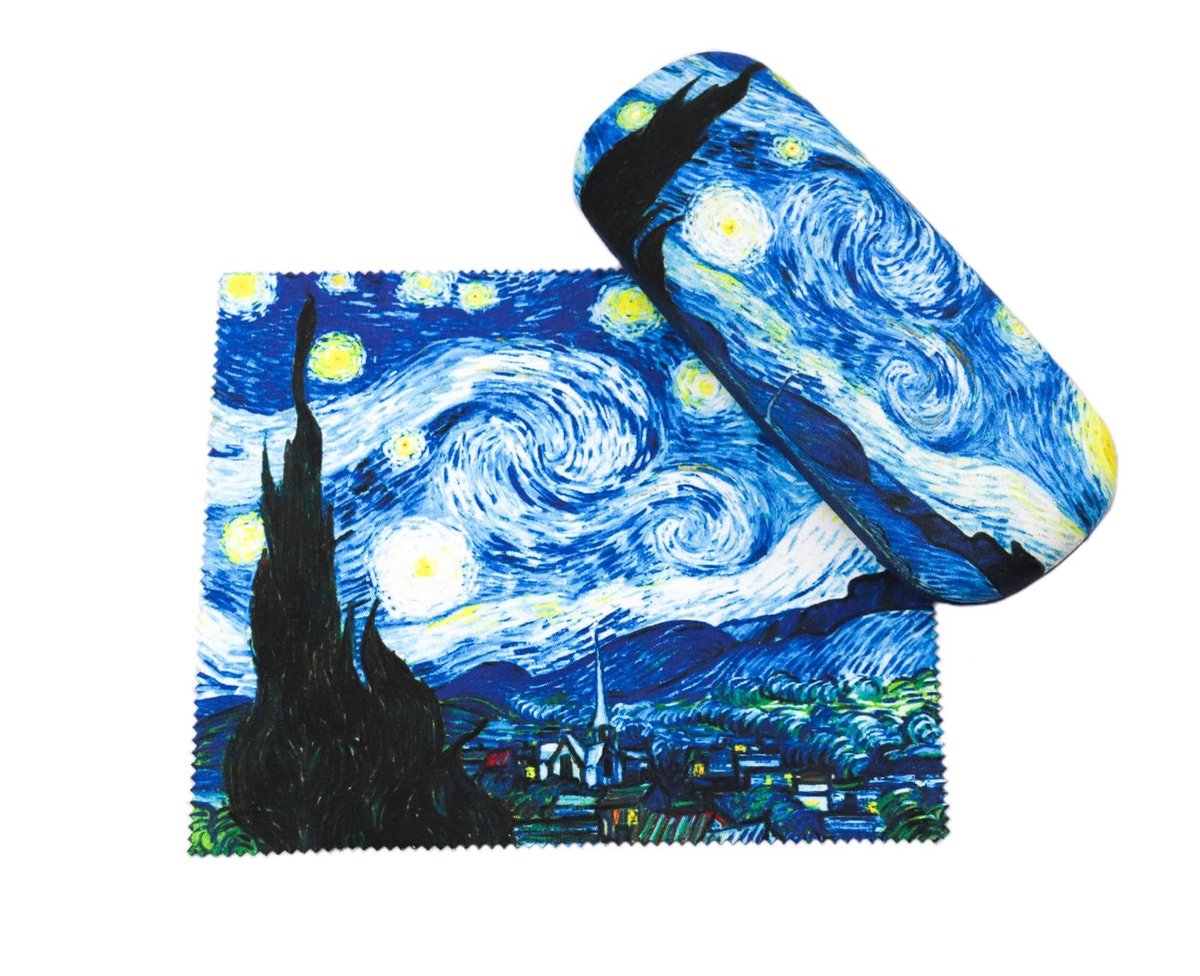Omgoods - Bril Etui Harde Schelp met Schilderij Design - Elegant en Functioneel