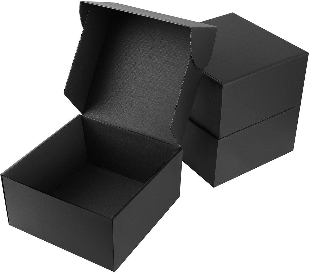 Omgoods - Geschenkdozen Set van 10 - Mattschwarz 20,3 x 20,3 x 10,2 cm