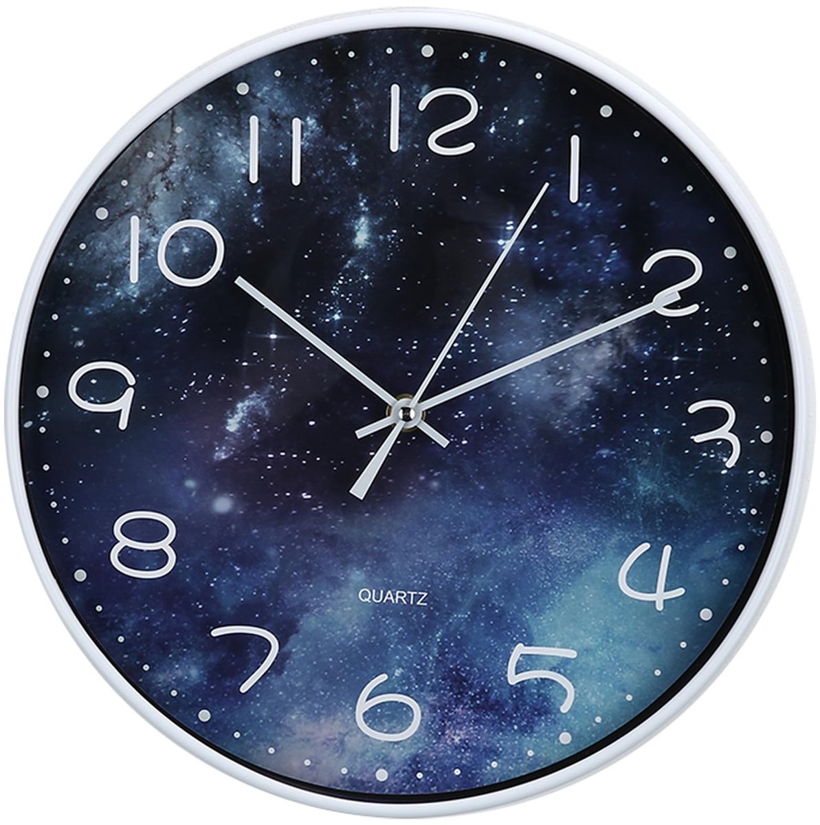 Omgoods - 30 cm Moderne Wandklok - Stille Quartz Klok met Sterren Design