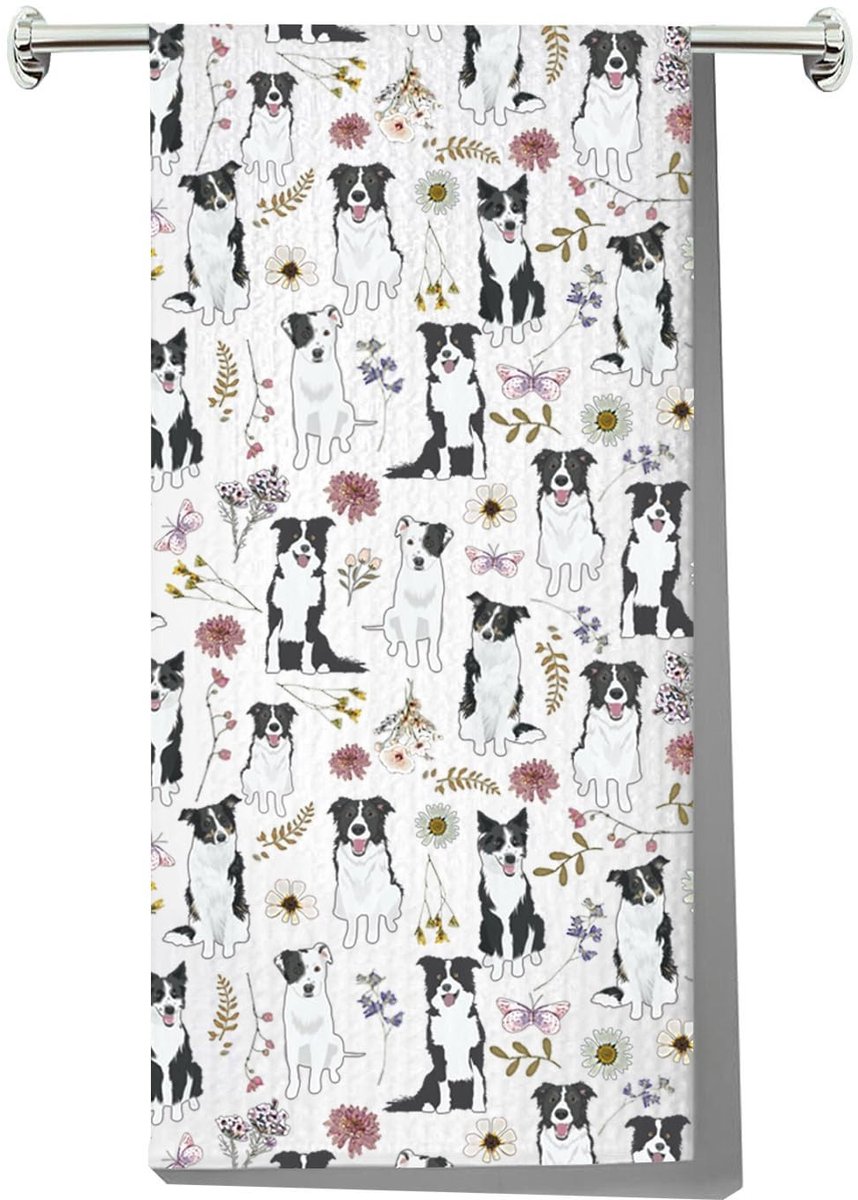 Omgoods - Keukenhanddoek met Border Collie Ontwerp, Perfect Cadeau