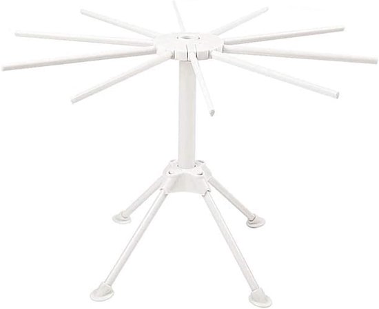 Pastadroogrek - Pastadroger - Verse Pasta Maken - Opvouwbaar - 40x40x28 cm - Wit — afbeelding 4