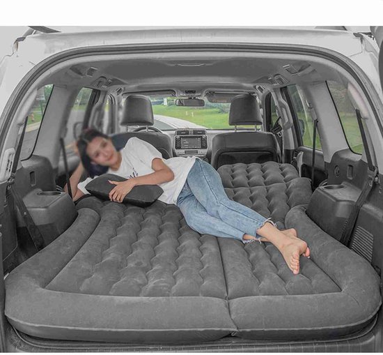 Luchtmatras Auto - Opblaasbaar Bed - Reizen en Kamperen - Snelle Inflatie Deflatie - 174x126cm - Zwart — afbeelding 5