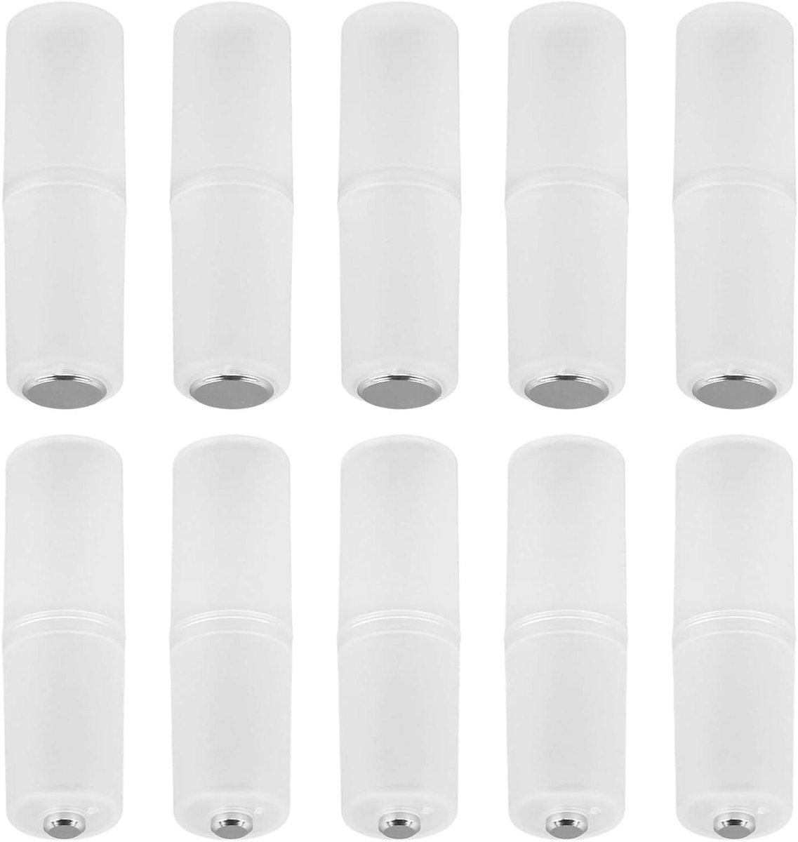 Batterij Adapter - Converter AAA naar AA - Apparaten Aanzetten - Zonder Onderbreking Werken - 10 Stuks - Wit