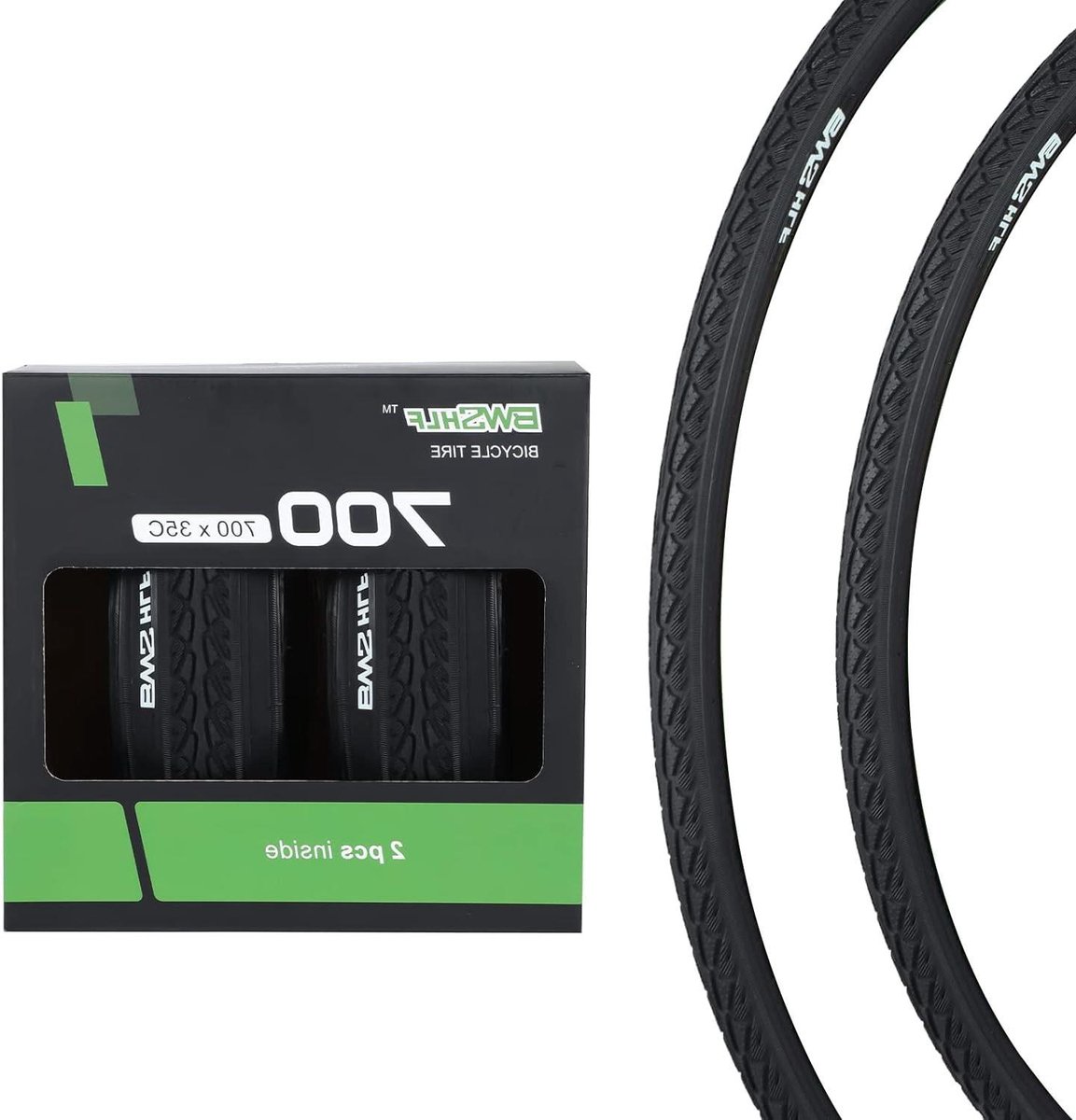 Racefiets Banden - Fietsbanden Vervanging - Fietsen Onderhoud - Kevlar Anti-lek Laag - 700x35c - Zwart