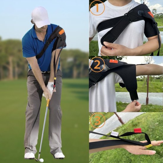 Golf Swing Trainer - Golf Swing Hulp - Swing Verbeteren - Verstelbare Lengtes - Regular - Zwart — afbeelding 4