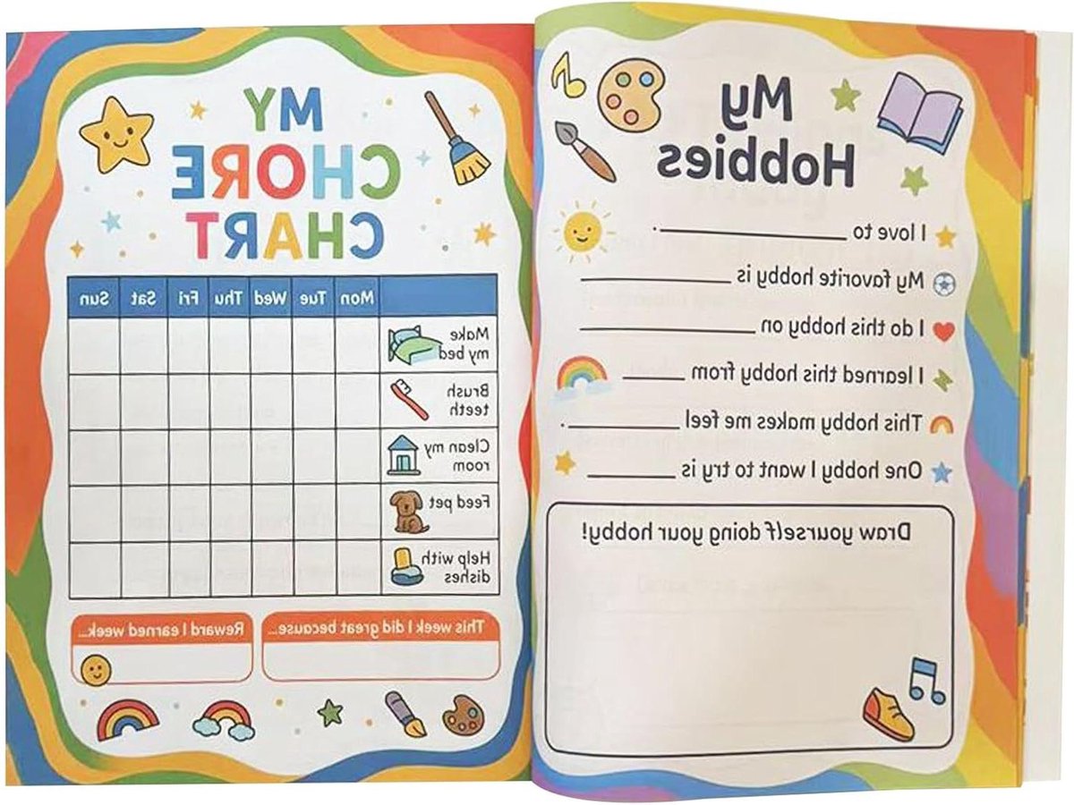 Kinder Planner - Kleuter Agenda - Schema Organiseren - Interactieve Binding - 29 x 215 x 25 cm - Kleurenrijk