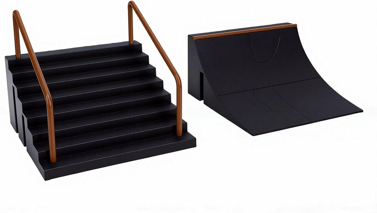 Fingerboard Skate Kit Mini Skateboard Hindernissen Vingervaardigheidstraining Authentieke Ramp Play 571 x 303 x 591 Inch
