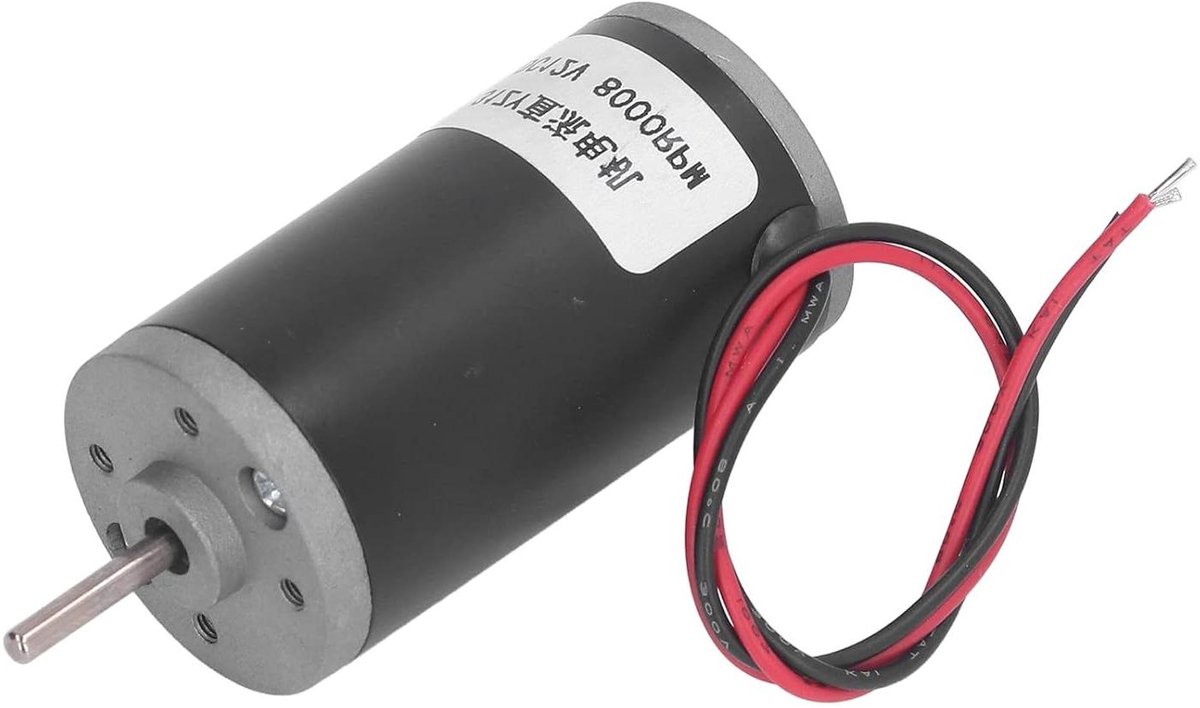 DC Elektromotor - Permanente Magneet Motor - Projecten Aandrijven - Dubbele Rotatie - 13 x 9 x 4 cm - Aluminium