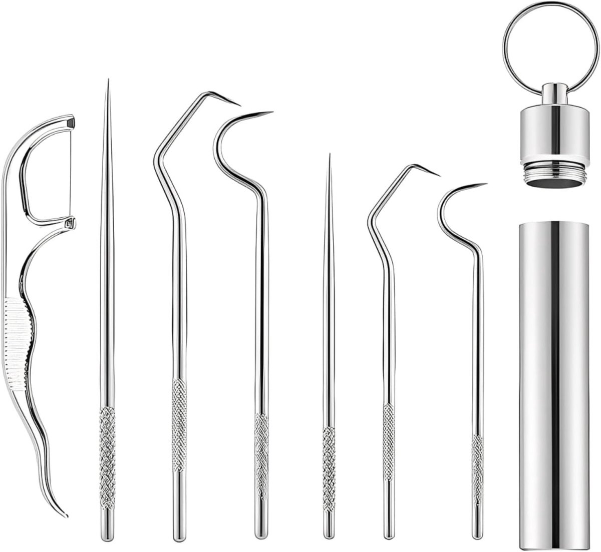 Tandenstokers, tandenreinigingsset, wordt geleverd met 1 tandenstokerbox, draagbare sleutelhanger, tandenstoker, voor buiten, picknick en camping