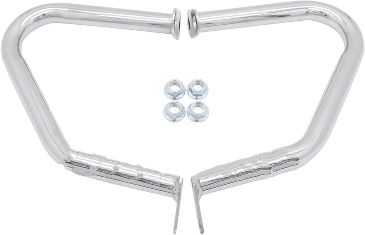 Crashbar Motorfiets - Motor Guard - Bescherming Motor - Verenigt Vallen - 1 Paar - Chroom