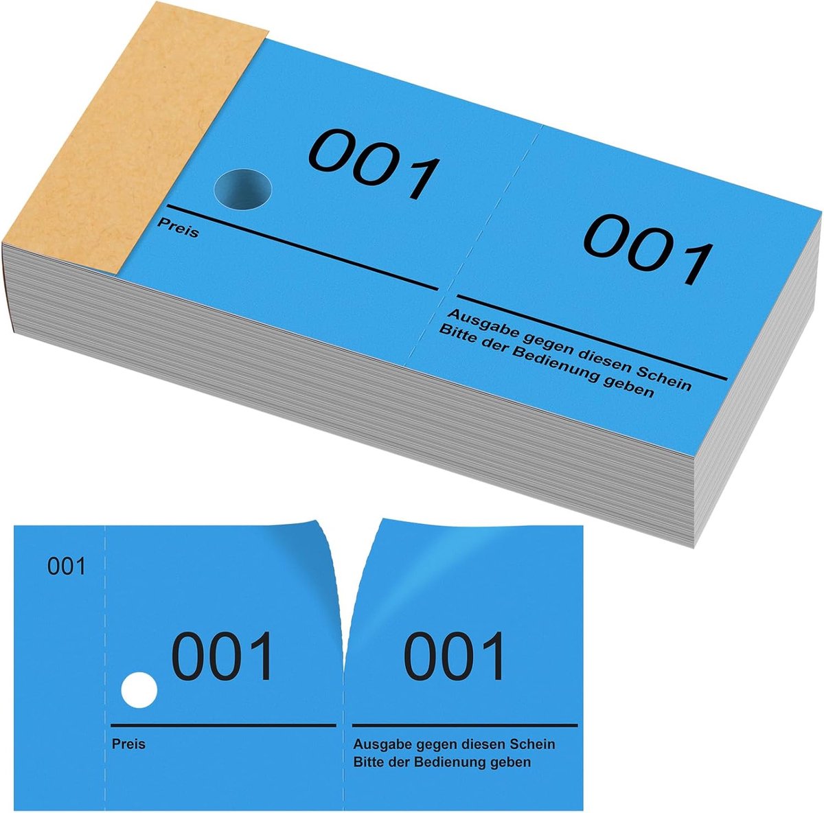 Dubbele nummers van 1 tot 100 op tombola-tickets, nummersblokken, 10 cm x 5 cm, voor kleedkamers, trekkingen, evenementen, feesten, beurzen (donkerblauw)