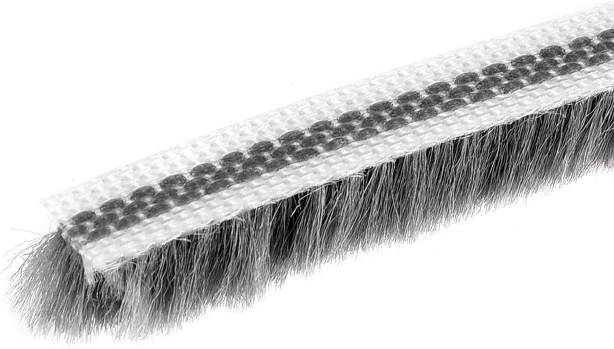 Afdichtingsborstel, schokdemper, 9/32"x5/16"x16,4ft kaartsleuf, deurborstel, lijst