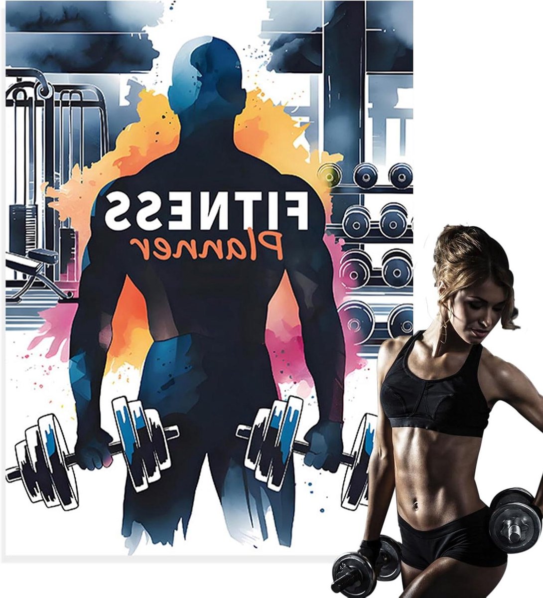 Fitness Dagboek - Workout Notitieboek - Voortgang Bijhouden - Gepersonaliseerde Trainingsplannen - 28.5 x 21 cm - A