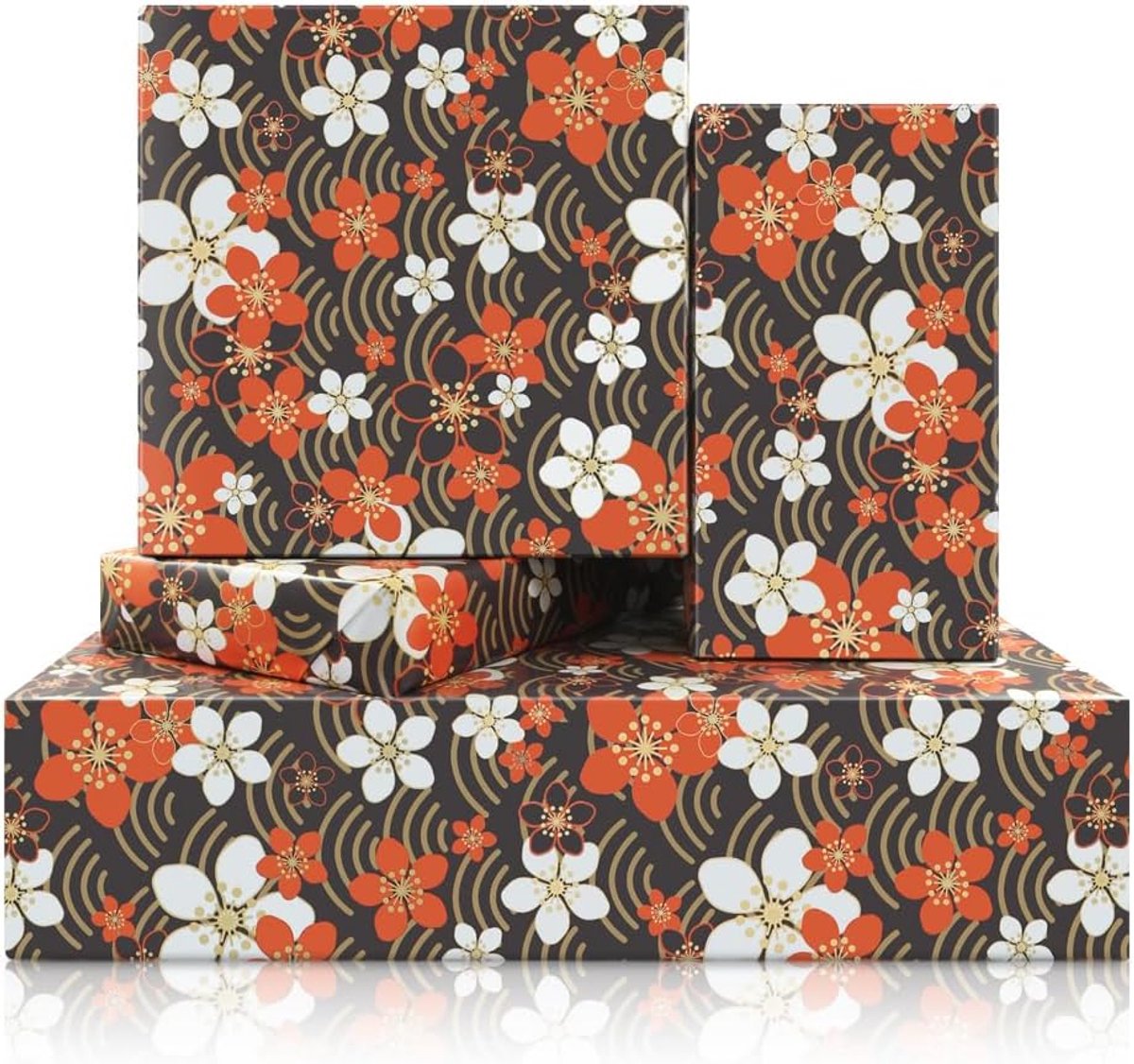 Japans inpakpapier 4 vellen - traditionele Sakura kersenbloesem - verfijnde cadeauverpakking - perfect voor verjaardag - ShopVlot