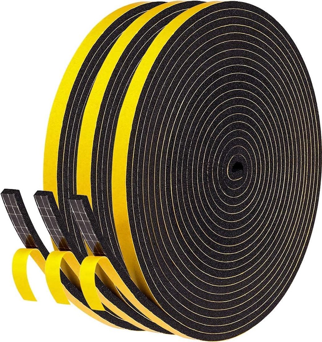 SnelShoppen - Sealing Tape voor Deuren en Ramen, Deurafdichting, Zelfklevende Raamafdichting, Anti-bots Rubber Foam Afdichting, Geluiddicht, Zelfkleve