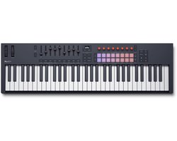 Novation FLkey 61 MK2 - Contrôleur Clavier MIDI pour FL Studio - 61 Touches Semi-Lestées - 16 Pads RVB - 9 Faders - Écran OLED