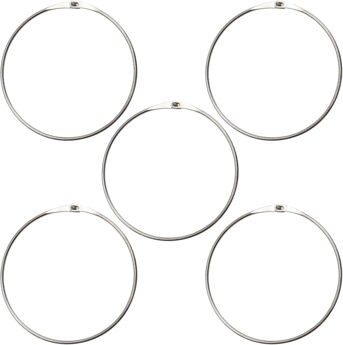 Ringen, warenring, 150 mm diameter, veelzijdige sleutelringen, grote metalen ringen met snelsluiting, voor sleutels, tas, kleding, douchegordijn