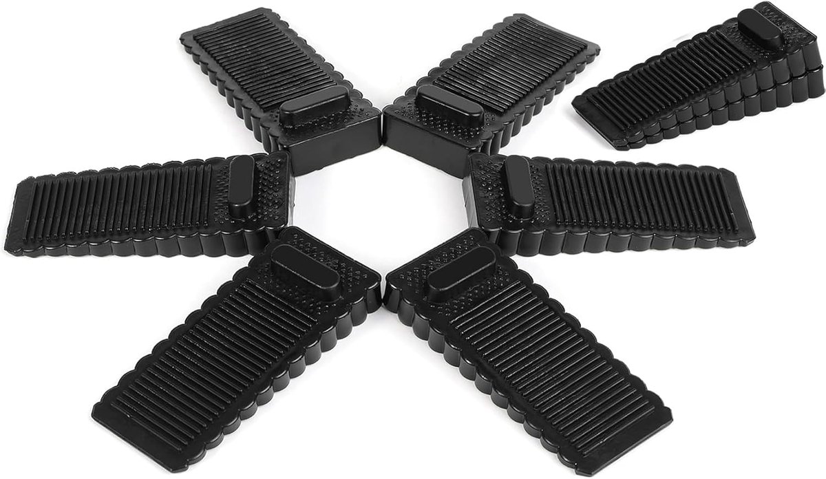 DasWas 6x Antislip Rubberen Deurstoppers - Siliconen Door Stopper voor Alle Vloeren - ShopVlot
