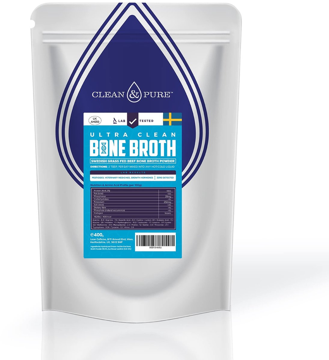 Omgoods - Lab-Getest Bone Broth Poeder - 400g - Graskoeien, Hormoonvrij