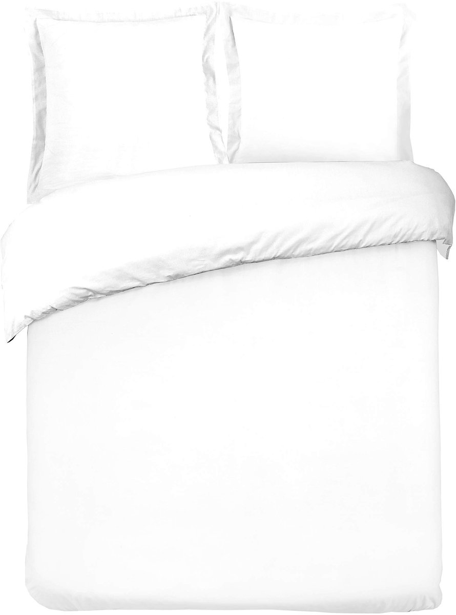 Omgoods - Duvet Cover Set Vision Wit 240x220 cm met 2 Kussenslopen van 65x65 cm, 100% Katoen