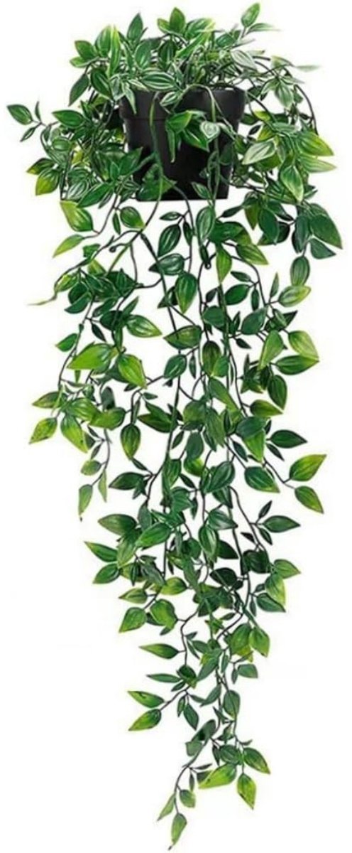 longziming -Kunst Hangplant in Pot – Hangende Kunstplant voor Binnen – Decoratieve Kunstplant voor Woonkamer, Slaapkamer, Kantoor en Balkon – 1 Stuk