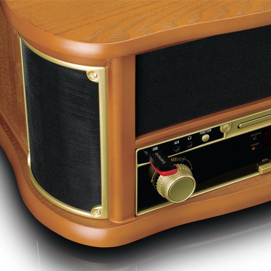 Lenco Retro Platenspeler Bundel - TCD-2571WD + TTA-6IN1 - Platenspeler met Bluetooth, DAB en Cassette - 6-delige LP Schoonmaakset — afbeelding 2