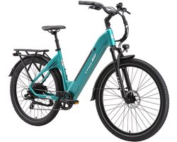 TTGO C5 Elektrische Fiets – 250W Motor – 48V 13.5Ah Accu – 90-110 km Bereik – 27.5"×2.4" Banden – Drievoudige Vering – Shimano 7s – Hydraulische Schijfremmen – Groen