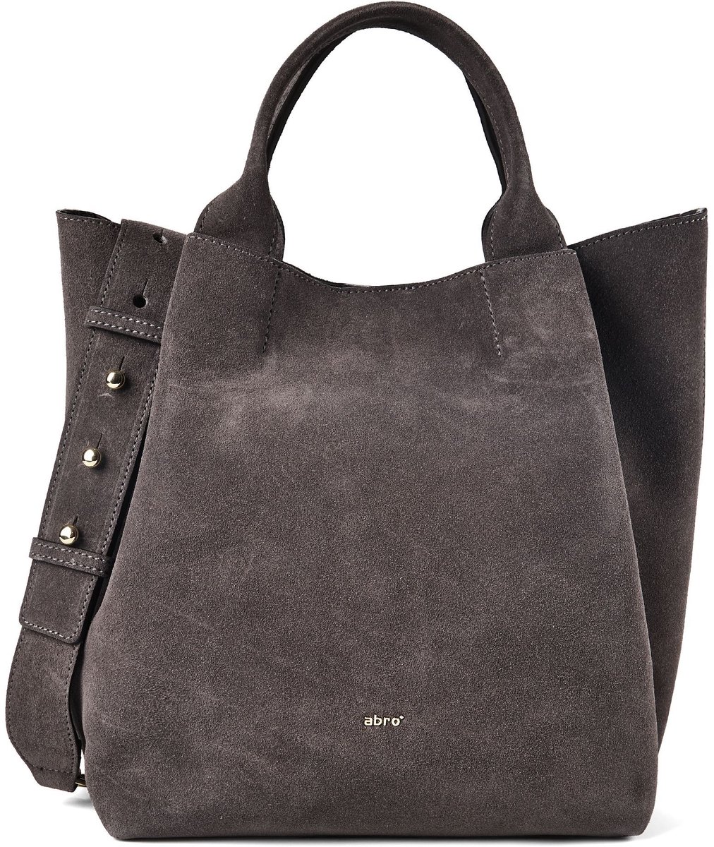 abro Essential Handtas M Leder 30 cm - Dames - grey