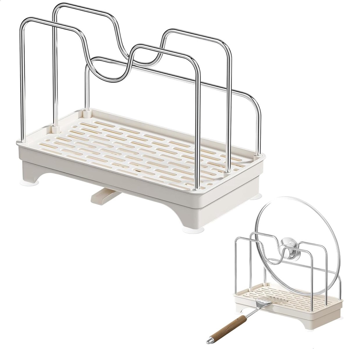 Praktische Organizer voor de Keuken en Badkamer, Ideaal voor Sponsen, Potdeksels en Handdoeken, Geen Boren Nodig, Ruimtebesparend en Efficiënt